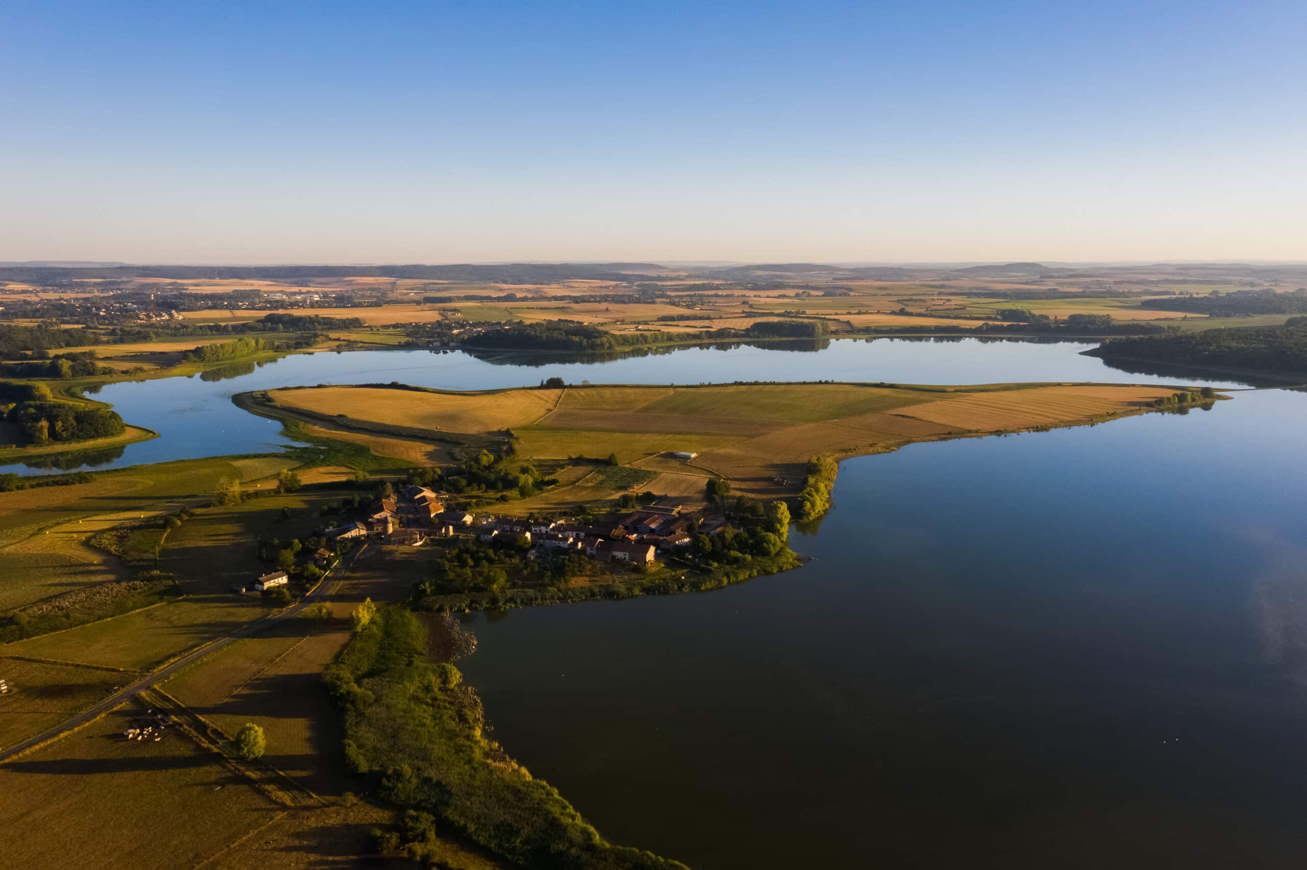 Drone view of the Lindre departmental domain