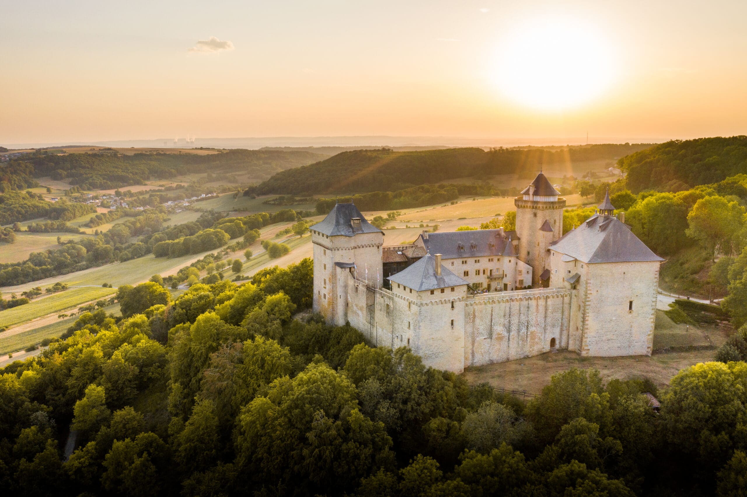 View of the sky from Malbrouck Castle
