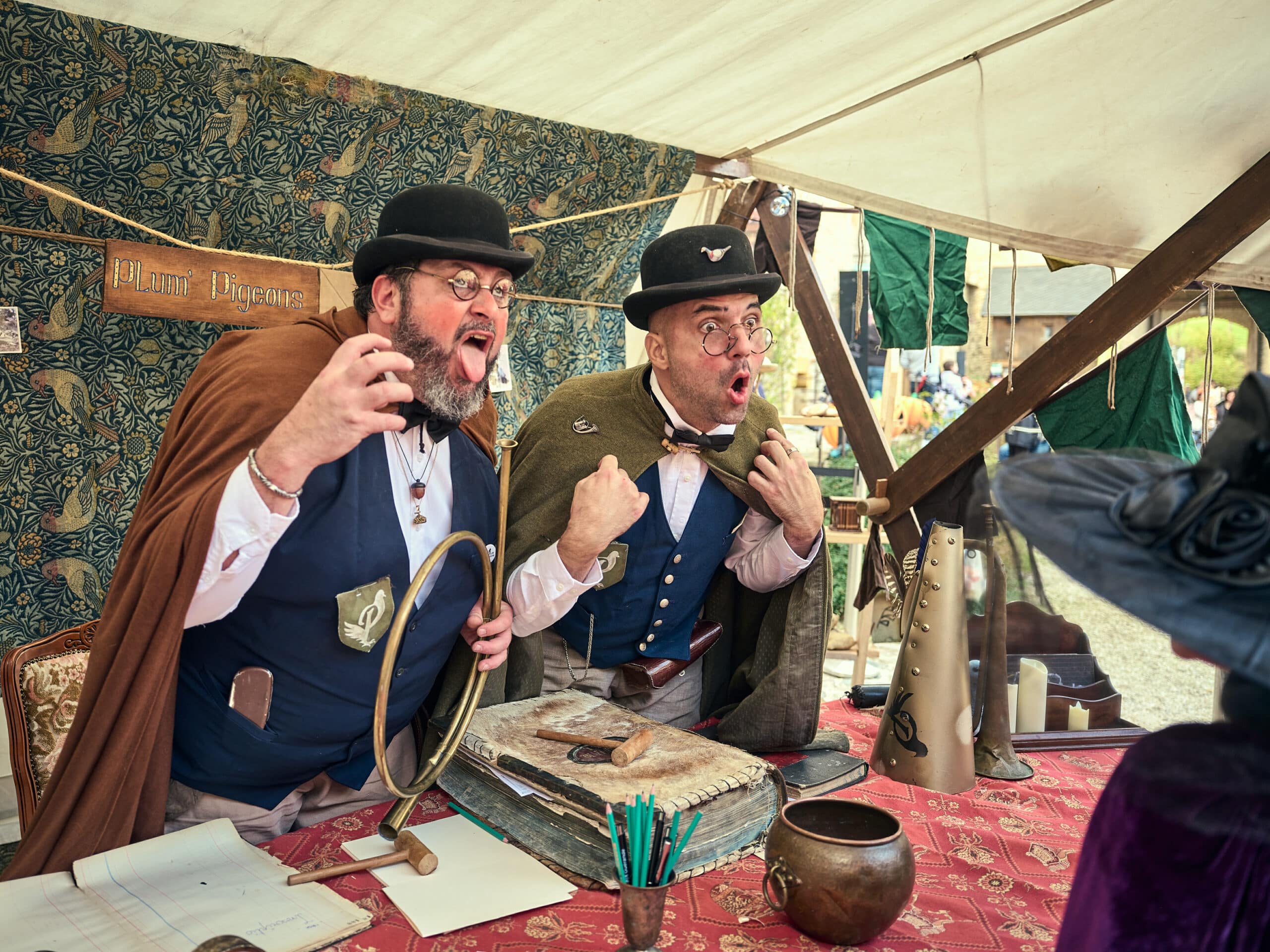 Animation en costume lors de l'événement Bêtes et sorcières du Château de Malbrouck