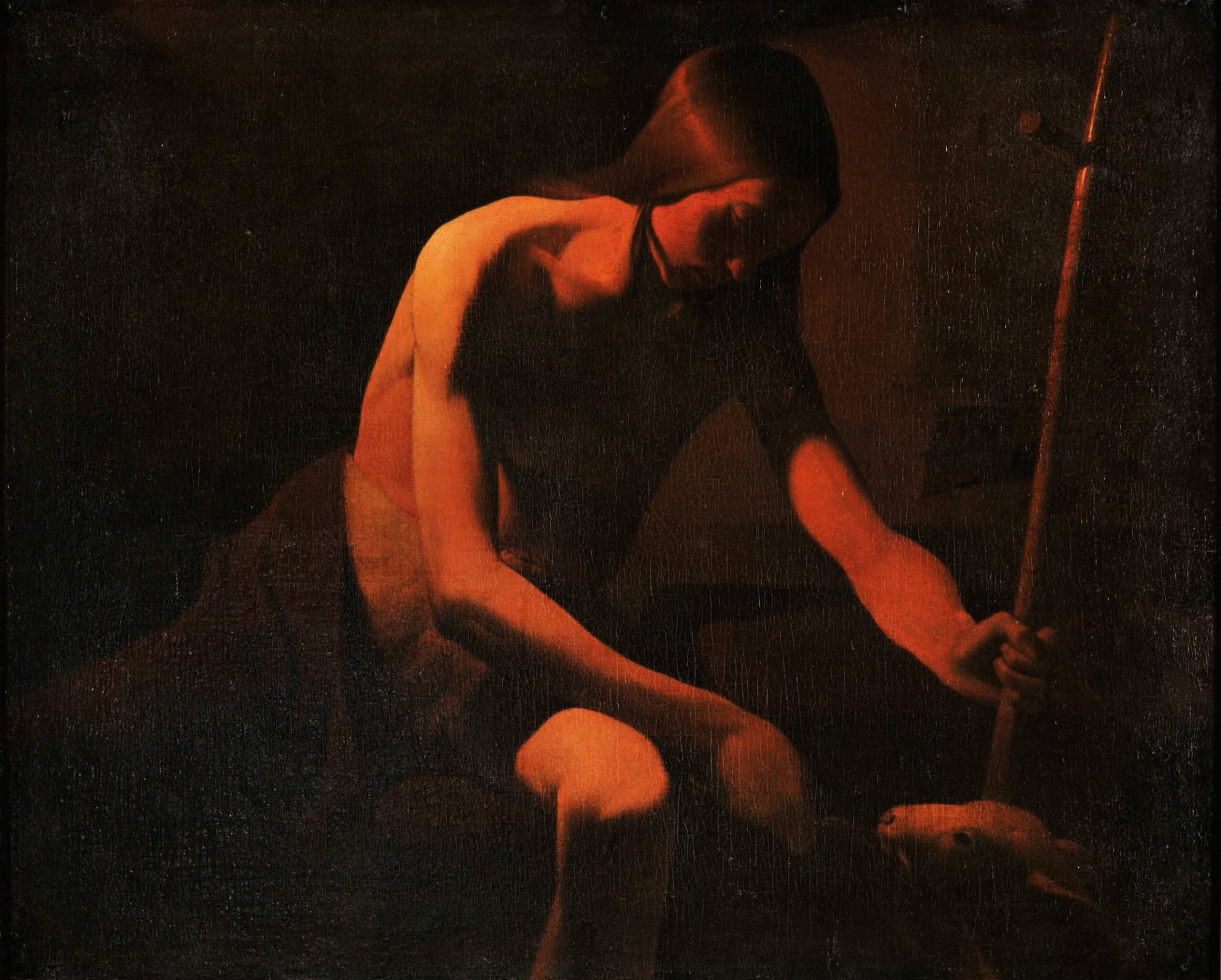 Gemälde von Jean-Baptiste in der Wüste im Departementsmuseum Georges de La Tour