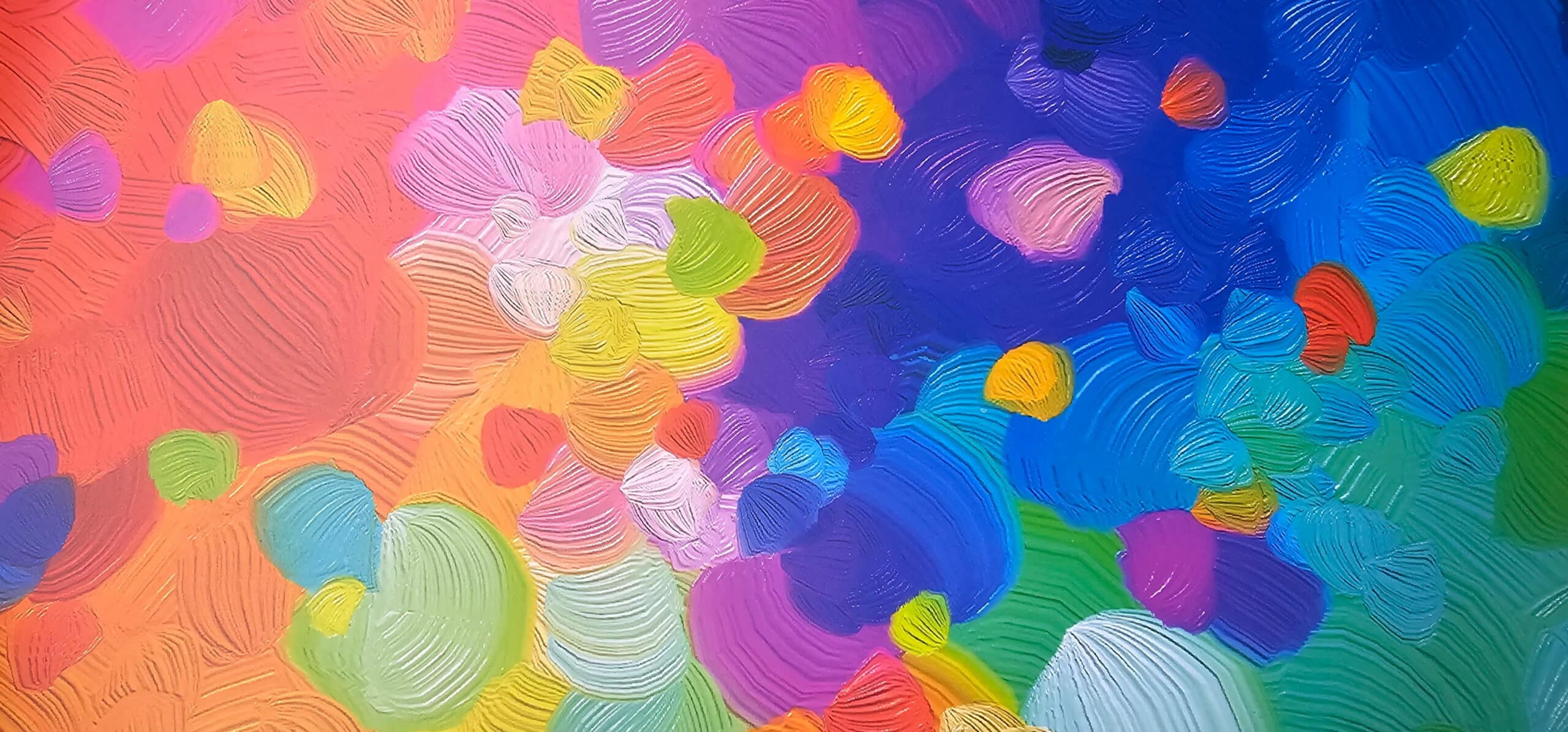 Camaïeu de couleurs formé par des petites tâches